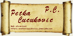 Petka Čučuković vizit kartica